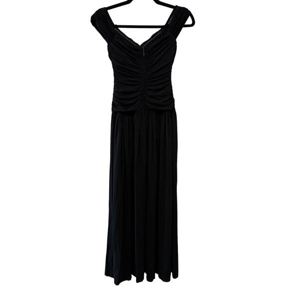 Rosetta Getty Off the Shoulder Ruched Bodice Dress - Picture 3 of 6